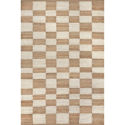 Nuloom Izara Checkered Jute Indoor Area Rug