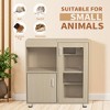 Hamster Cage, Small Animal Cage For Chinchilla Rat, 4-Tier Wooden Guinea Pig Cage With Acrylic Windows, Storage Cabinet, Openable Top - 3 of 4