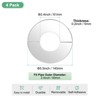 Unique Bargains 304 Stainless Steel Self-Adhesive Round Durable Faucet Escutcheons 4 Pcs - 3 of 4