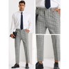 INSPIRE CHIC Men's Expandable Waist Pleated Front Formal Plaid Pants - 4 of 4