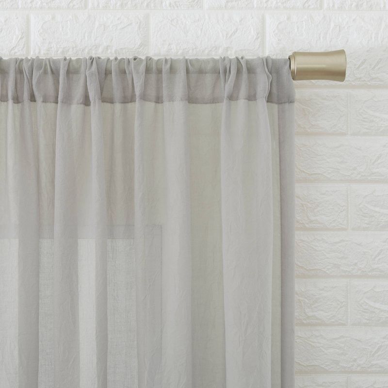 No. 918 Sheer Avril Crushed Texture Rod Pocket Curtain Panel, 3 of 14