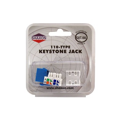 Shaxon Category 6A RJ45/110 568A/B Keystone Jack Blue BM803U810-B