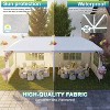 BestMassage 19.2x9.6FT Outdoor Canopy Tent with 4 Removable Sidewalls Canopy Party Wedding Tent Garden Gazebo Pavilion Cater Events, White - 3 of 4