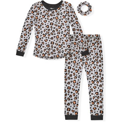 Sleep On It Girls 2-Piece Super Soft Jersey Long Sleeve Snug-Fit Pajama Set