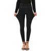 Women's High - Waisted Denim - Look Leggings with Faux Pockets and Contrast Stitching - 4 of 4