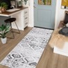 Machine Washable Area Rugs Ultra Thin Boho Vintage Geometric Throw Rugs Non Slip Foldable Floor Cover Stain Resistant Indoor Carpet - 2 of 4