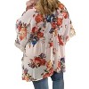 Women's Floral With Drawstring Waist Cardigan - White Birch - 2 of 2