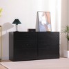 SUGIFT 6 Drawer Dresser for Bedroom, Modern Wood Chest of Drawers - 3 of 4