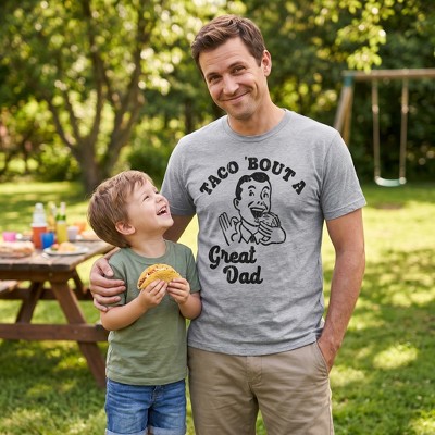 Мужские футболки Crazy Dog T-Shirts, Inc. Mens Funny T Shirts Taco Bout A Great Dad Sarcastic Father's Day Tacos Graphic Novelty Tee for Men - Crazy Dog Men's T Shirt Gift for Dad Light L — фото 3