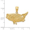Black Bow Jewelry 14k Yellow Gold Largemouth Bass Pendant - 4 of 4