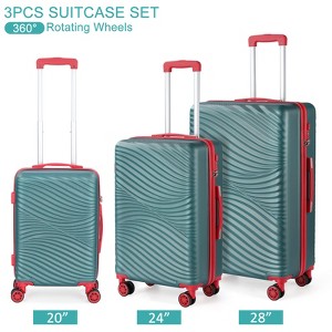 Oumilen Hardside Spinner Luggage Sets in Jade Green, 3 Piece - TSA Lock - 1 of 1