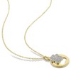 EVERLY JEWELRY | Yellow Plated Sterling Silver 1/10ct TDW Diamond Dog Paw Pendant with Chain, 18 inc - 4 of 4
