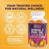 Omega Fish Oil Gummies - Delicious Orange Flavor Fish Oil Omega 3 Supplements with Heart Healthy EPA & DHA Fatty Acids for Heart - 120 Gummies - 3 of 4