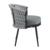Lyngins 2-Pack Modern Outdoor Dining Chairs – Dark Gray Rope + 3.74" Thick Water-Resistant Cushions, Patio Accent Chair for DiningBalcony - 3 of 4