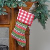 Northlight 19" Red and Green Rustic Lodge Christmas Stocking - 2 of 3