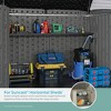 Suncast Horizontal or XL Vertical Shed Shelf Kit, Space Saving Shelving for Wall Mount Outdoor Storage Structures, 50" W x 10.25" D x 1.25" H, Black - 2 of 4