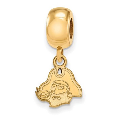 Black Bow Jewelry 14k Yellow Gold Plated Sterling Silver East Carolina Pirates NCAA Bead Charm