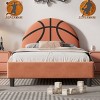 Twin Upholstered Rainbow Bed Frame, Velvet Kids Platform Bed with Slats, No Box Spring Needed - Baofuwish - 3 of 4