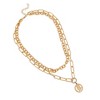 SOHI Women's California Gold The Coin Chainlink Multi-Layer Necklace - 2 of 4