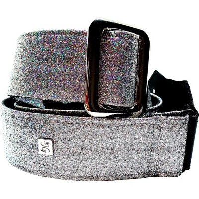 Sangle Guitare Get'M Get'M Gorgi Glitter Black | 2 Pouces | Hologramme Brillant | Fabriquée à Los Angeles