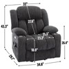 Grungis Chenille Lift Massage Chairs for Elderly,Recliner Chairs with Vibration Massage and Lumbar Heating for Living Room - 3 of 4