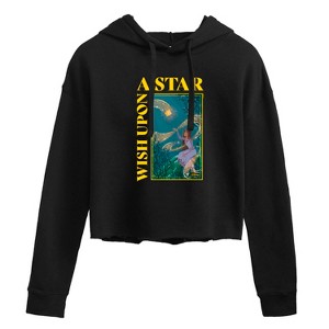 Women's - Disney - Wish Upon A Star Cropped Graphic Hoodie - 1 of 3