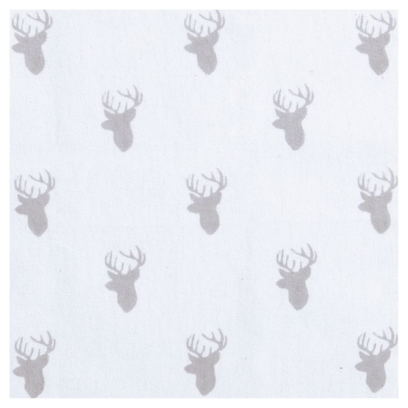 Trend Lab Deluxe Flannel Fitted Crib Sheet - Gray Stag Silhouettes, 3 of 5