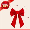 Joyfy 12-Pack Red Velvet Christmas Bows - 13"x9" Decorative Bows for Wreaths, Trees & Holiday Decor (Indoor/Outdoor) - 3 of 4