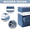 Modern Nightstand with 3 Drawers, Wood End Table Dresser, Bedside Table with Storage, Freestanding Nightstand for Bedroom Hallway Small Space - 4 of 4