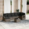 vidaXL 8 Piece Patio Sofa Set with Cushions - Gray Without Table - 2 of 4