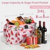 Tirrinia Large Insulated Picnic Basket, 34L Water Resistant & Leakproof Collapsible Portable Cooler Basket Set, with Free Foldable Grocery Bag - 2 of 4