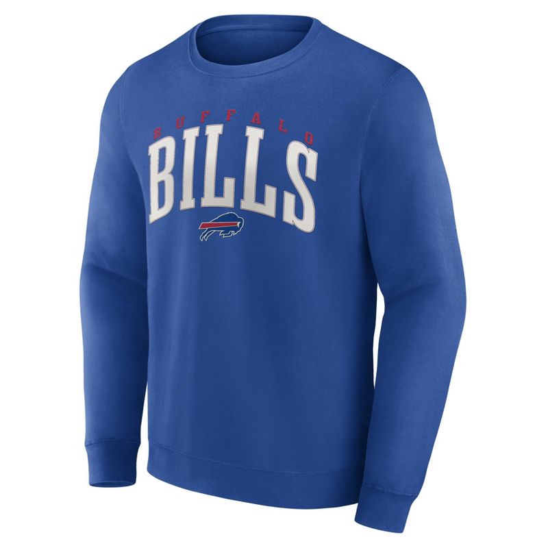 NFL Buffalo Bills Men&#39;s Varsity Letter Long Sleeve Crew Fleece Sweatshirt, 2 of 4