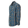 Gioberti Men's Western Plaid Long Sleeve Shirt with Pearl Snap-on - 3 of 3