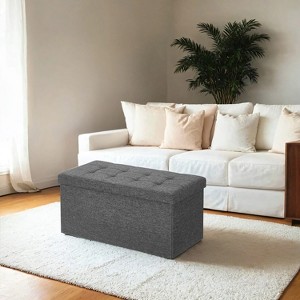 30" Storage Ottoman Bench, Ottoman with Storage, Ottoman Bench, Hold up to 660lb for Living Room - 1 of 4