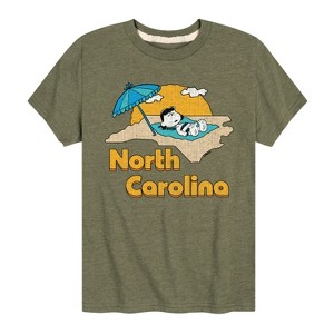 Boys' - Peanuts - North Carolina Sunbathing Lucy Short Sleeve Graphic T-Shirt - 1 of 4