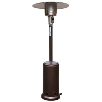 Flash Furniture Sol Patio Outdoor Heating-Stainless Steel 40,000 BTU Propane Heater with Wheels for Commercial & Residential Use-7.5 Feet Tall