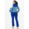 Slickblue Women's Fleece Colorblock Jacket and Flare Pants Set, Drawstring Waist, Royal Blue, Size S-L - 3 of 4