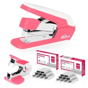 Deli Effortless Desktop Stapler, Heavy Duty Stapler, 40-50 Sheet Capacity, One Finger, No Effort, includes Staples & Staple Remover - 1 of 4