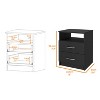 NicBex 2 Drawers Dresser for Bedroom with 1 Open Shelf,Chest of Drawers with White Metal Handle,Storage Dressers for Bedroom - 3 of 4