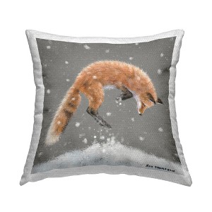 Stupell Industries Jumping Fox Snowy Winter Scene - 1 of 3