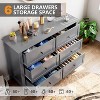 Garvee Modern 6 Chest of Drawer Dresser – Stylish Wood Organizer with Deep Drawers and Nickel Round Handles for Ample Storage in Bedroom - 3 of 4