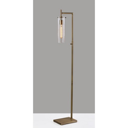 Stratos 1-Light Aged Brass Floor Lamp - Aged Brass