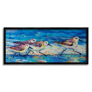 Stupell Industries Sandpipers Walking Beach Shoreline Framed Giclee Art - 1 of 4