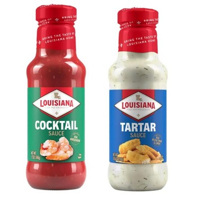 Louisiana Fish Fry Cocktail Sauce (12oz) and Tarter Sauce (10.5) Pack