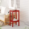 WestinTrends Malibu 36" All Weather HDPE Outdoor Patio Two Shelf Side Table - 3 of 4