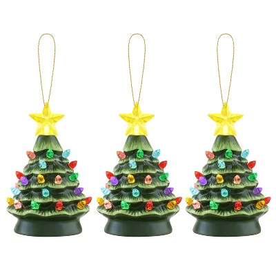 Holiday Ornament Mini Christmas Tree Facets - One Ornament 3.5 Inches -  Gold Star - Nd6011664 - Plastic - Green : Target