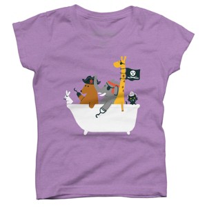 Girl's Design By Humans The pirate ship By radiomode T-Shirt - 1 of 3