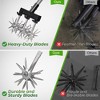 Walensee Adjustable Manual Garden Cultivator with Rustproof Aluminum Blades - Heavy Duty Rotary Tiller, Lightweight Nylon Base (Black, 68.4 Inch) - 3 of 4
