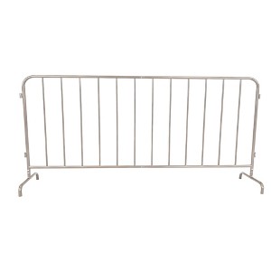 Coucheta 6.5FT Interlocking Steel Barricade-Galvanized Interlocking Barricade with Adjustable Bridge Feet,Crowd Control Metal Barrier for Airport - 1 of 4
