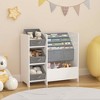 MAYEERTY Kids Booksheld and Toy Storage Organizer, Multifunctional 4 Tier 3 Collapsible Fabric Drawers, Book Display in Room Playroom - 4 of 4